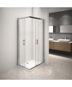 BOX DOCCIA ANGOLARE  CON VETRO TRASPARENTE, 70X90X185 CM
